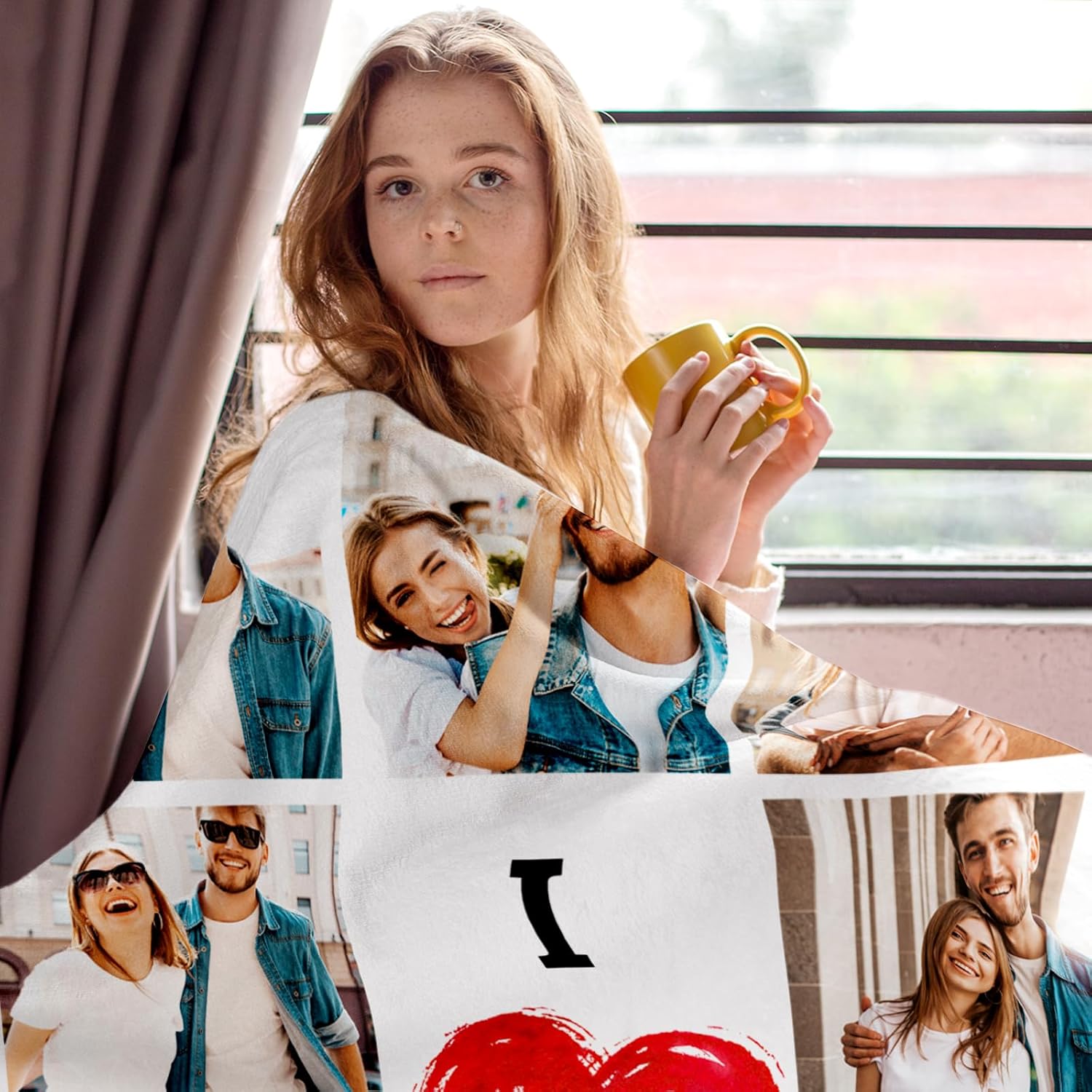 Regalos personalizados para el día de San Valentín para él y ella, manta personalizada con fotos, mantas de franela con imágenes, regalos