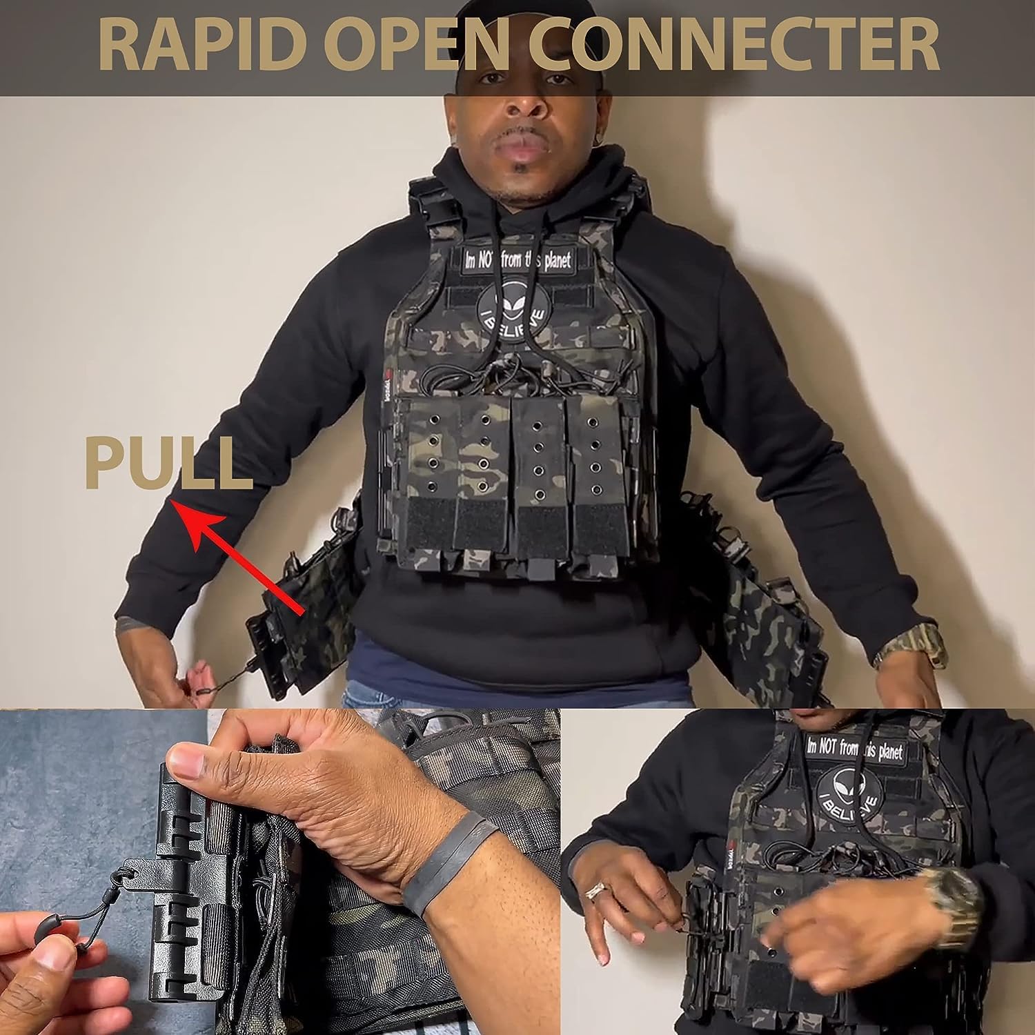 BOMTURN Chaleco táctico de Airsoft para exteriores