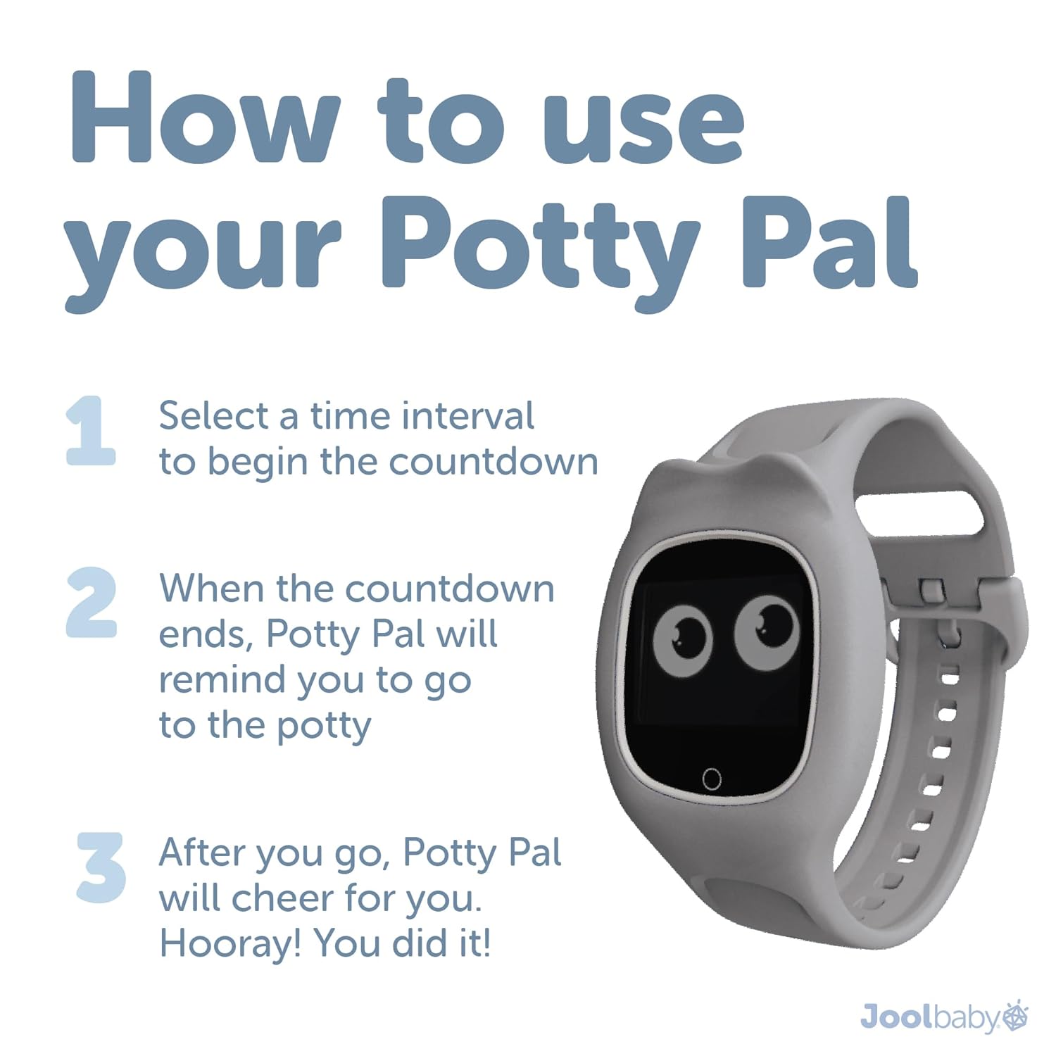 Potty Pal – Reloj para ir al baño para niños, temporizador y recordatorios interactivos para entrenamiento de inodoro, recargable y resistente al