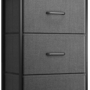 AODK Cómoda para dormitorio, mesita de noche, cómoda, cómoda, mesa auxiliar para sala de estar, armario con 3 cajones de almacenamiento, organizador AODK Cómoda para dormitorio, mesita de noche, cómoda, cómoda, mesa auxiliar para sala de estar, armario con 3 cajones de almacenamiento, organizador