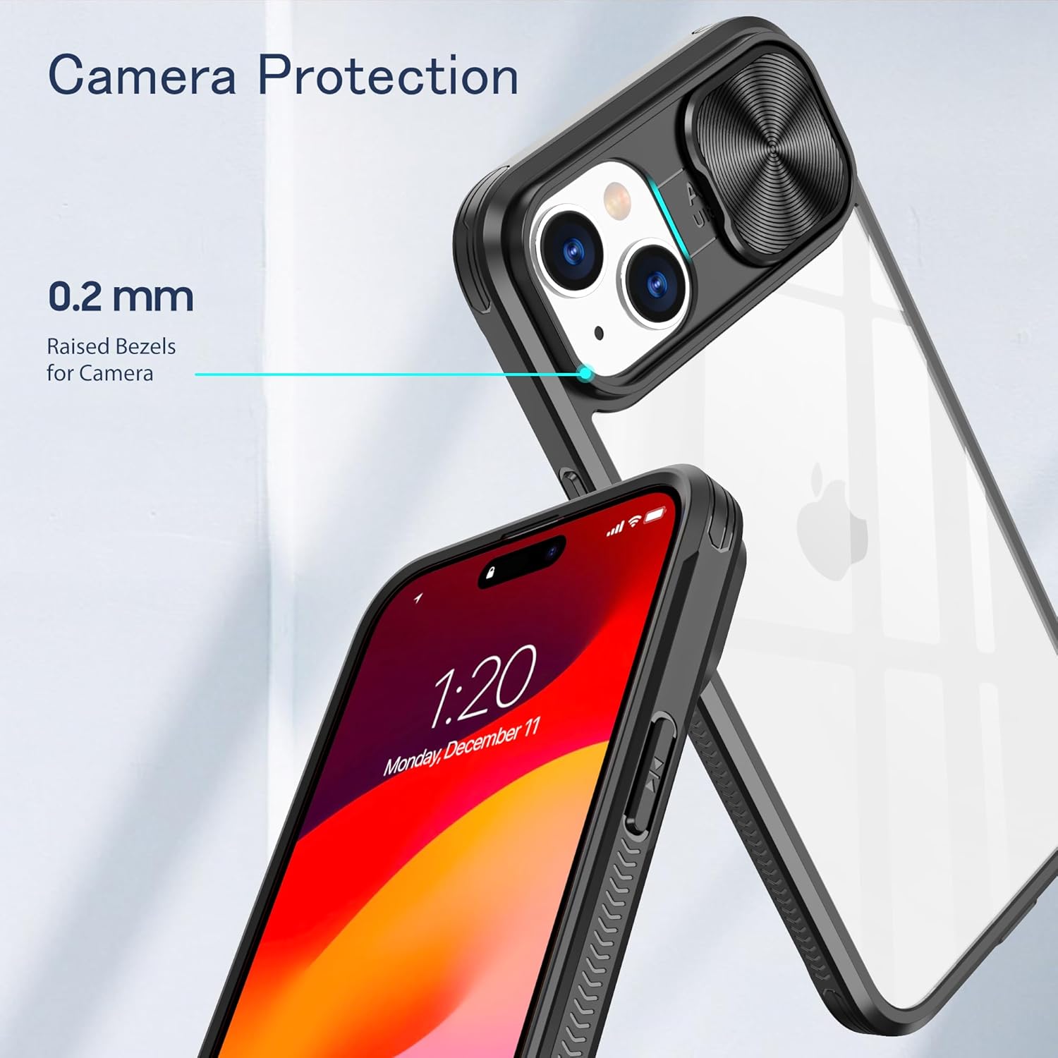Asuwish Funda de teléfono para iPhone 15 de 6.1 pulgadas con protector de pantalla, cubierta de cámara, protección de cuerpo completo 360, delgada,