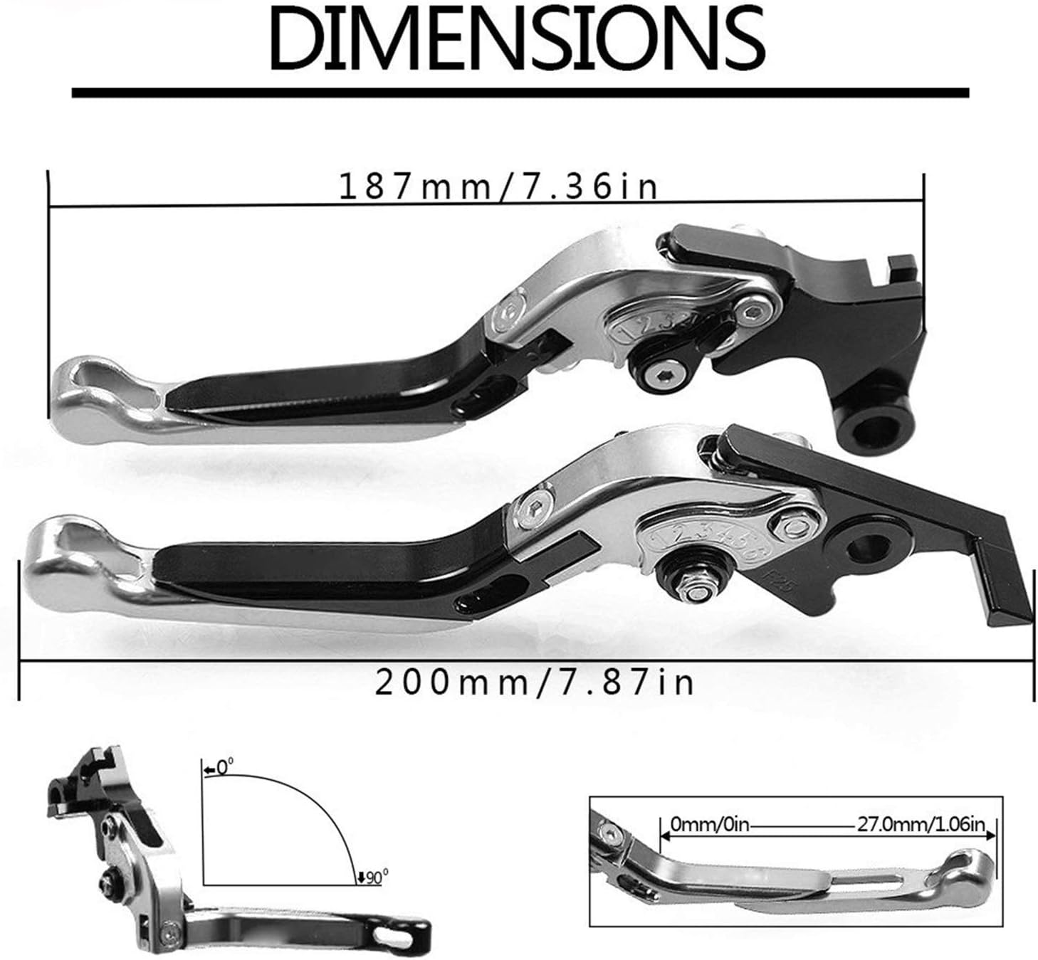 Palanca de embrague de motocicleta para Yamaha MT03 MT-03 MT 03 2015 2016 2017 2018 Accesorios de motocicleta CNC ajustable freno embrague palancas