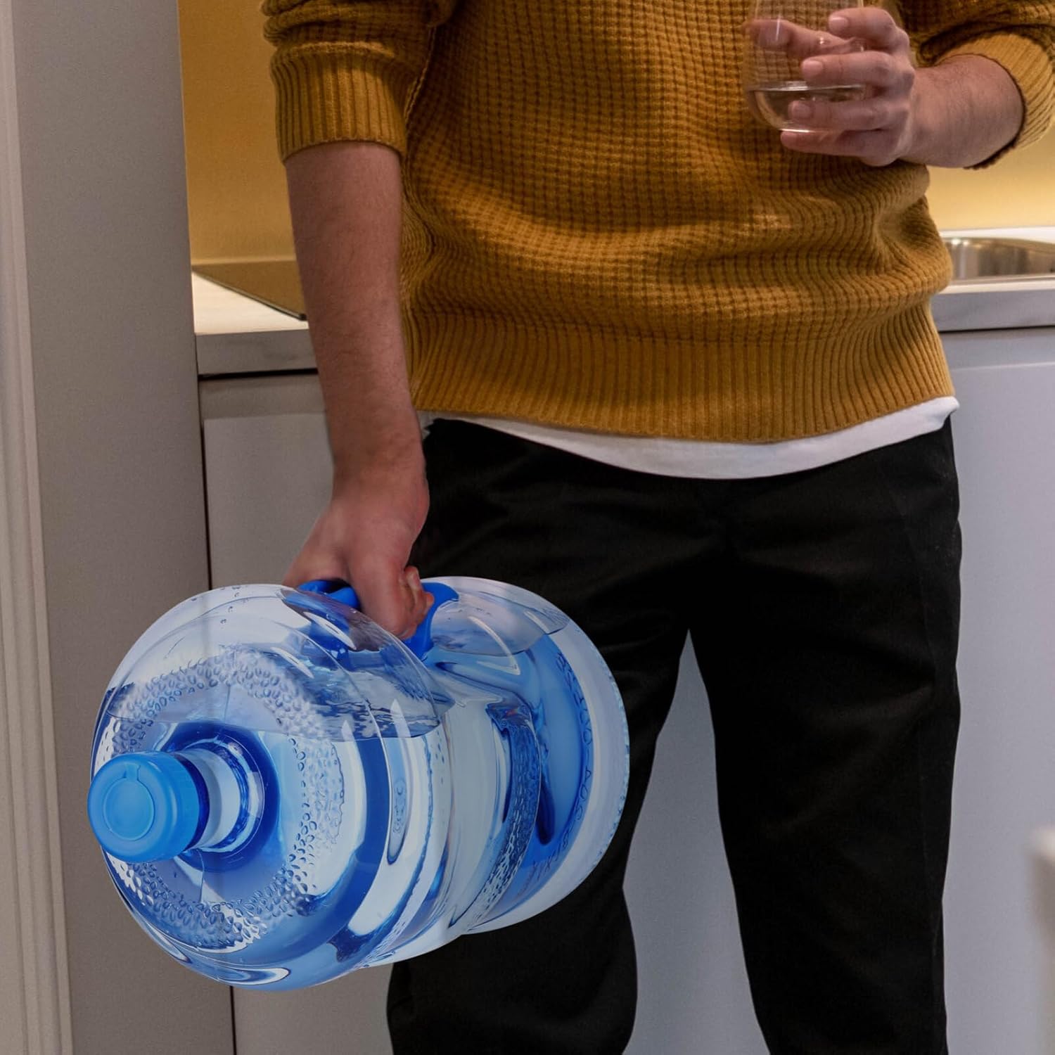 MAGICLULU Contenedor de agua con tapa para acampar, deportes al aire libre, viajes, 1 uds