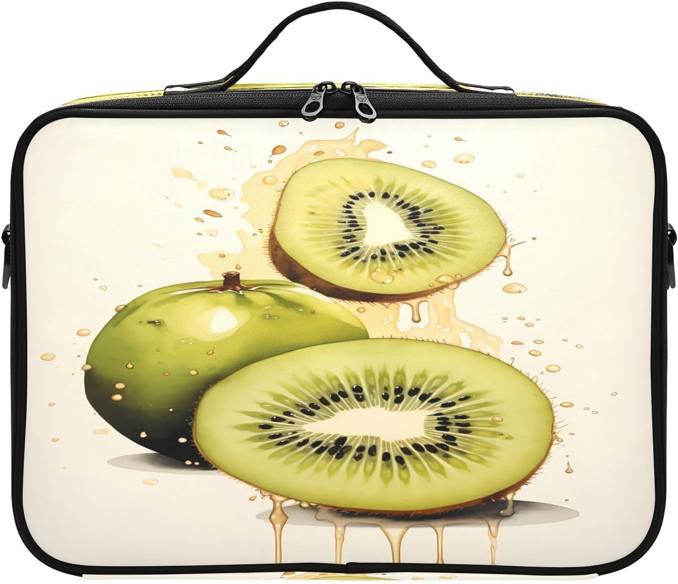 Zathe Kiwi Green Fruit bolsa de cosméticos de viaje de gran capacidad, bolsa de aseo de viaje, bolsa de organizador de maquillaje, maquillaje de