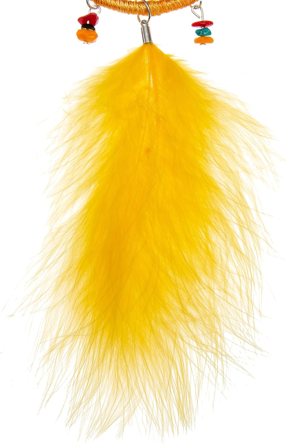 Mini atrapasueños  Plumas de pavo amarillo prímula, atrapasueños pequeños hechos a mano para dormitorio, atrapasueños para niñas, atrapasueños para