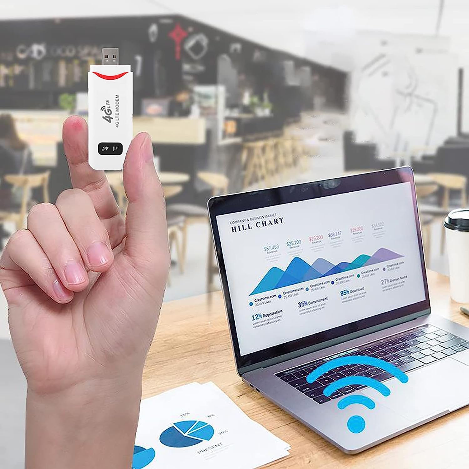 Cuifati Enrutador WiFi portátil USB WiFi Router para Internet inalámbrico, dispositivo de punto de acceso móvil 4G de alta velocidad (B1B3B5) con
