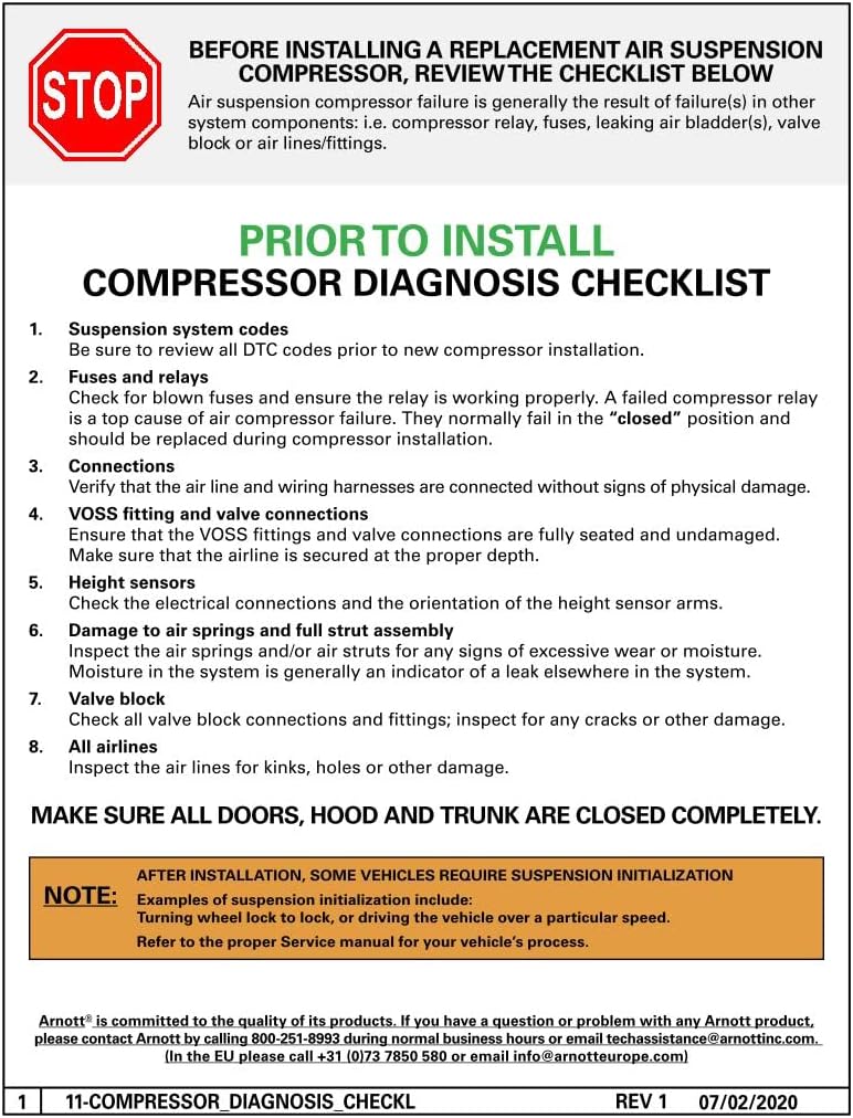 Arnott – Compresor de suspensión neumática AMK- 06-13 Mercedes-Benz Clase R (W251) con nivelación trasera (P-3724)