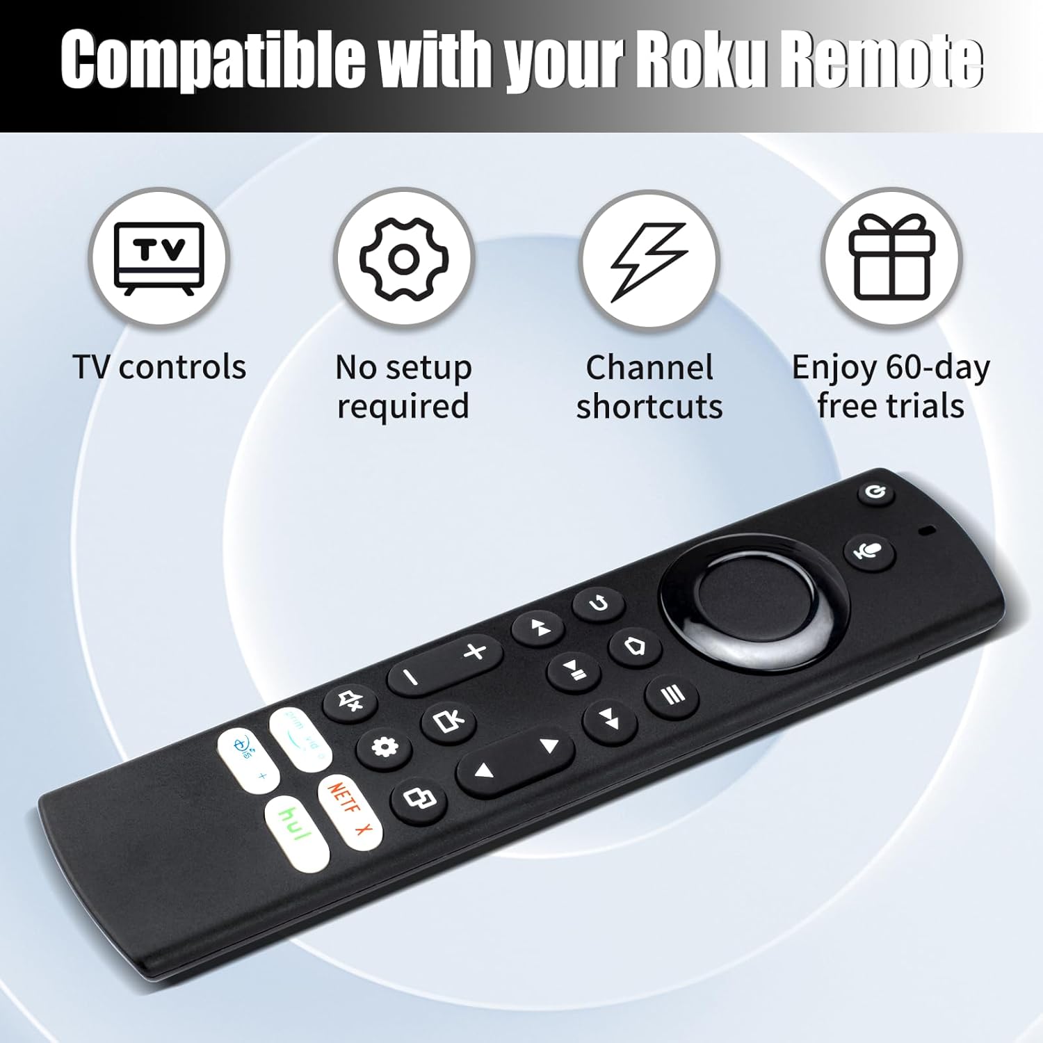 Control remoto de repuesto compatible con todos los televisores inteligentes Insignia, Toshiba Smart TV, Pioneer Smart TV
