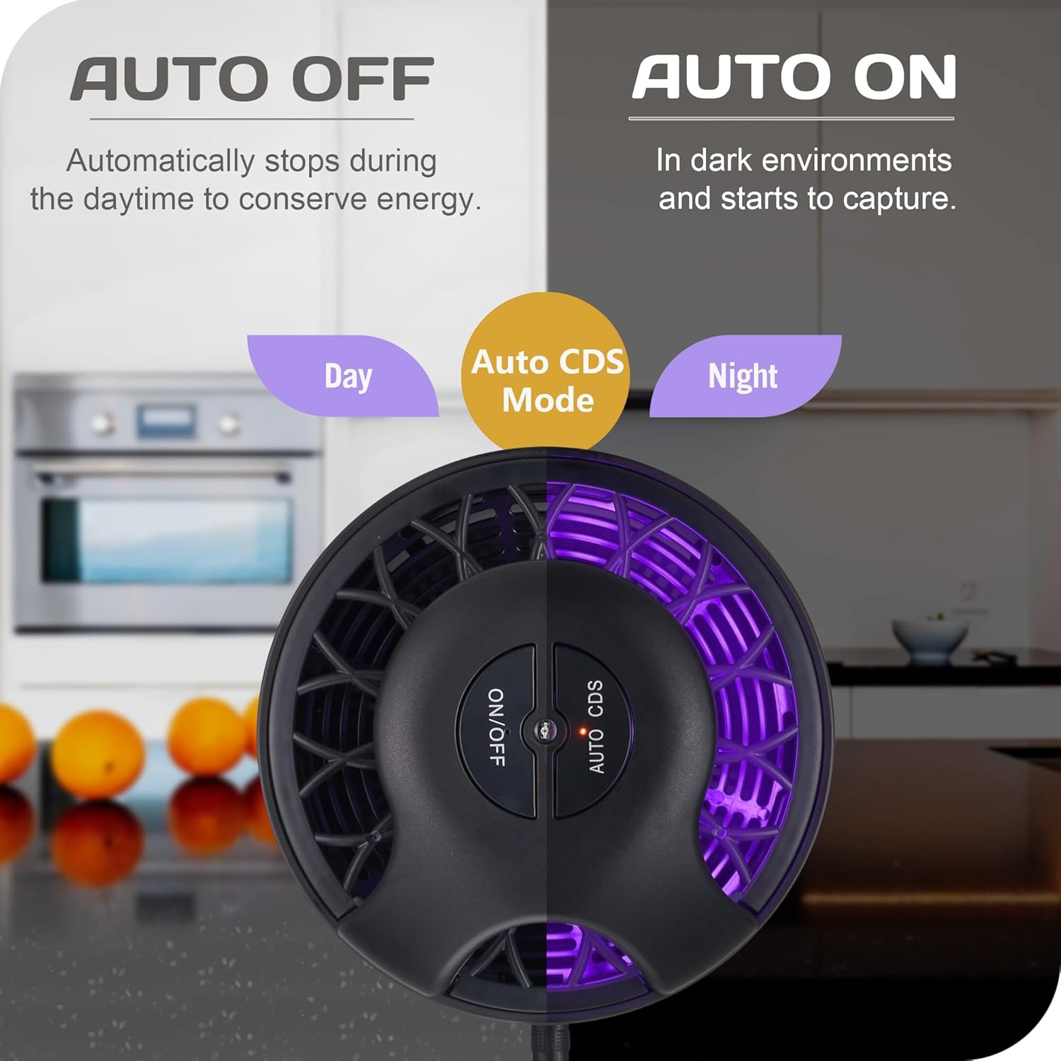 Trampa para moscas de frutas para interiores, trampas para mosquitos para casa, trampa para insectos de interior con succión, función de sensor del