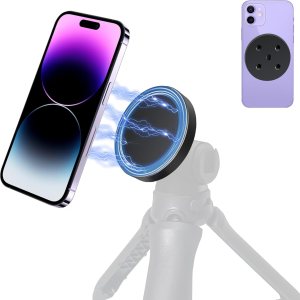Soporte magnético para trípode, adaptador de trípode de 14 pulgadas, compatible con Magsafe, múltiples agujeros de rosca, montaje compacto para Soporte magnético para trípode, adaptador de trípode de 14 pulgadas, compatible con Magsafe, múltiples agujeros de rosca, montaje compacto para