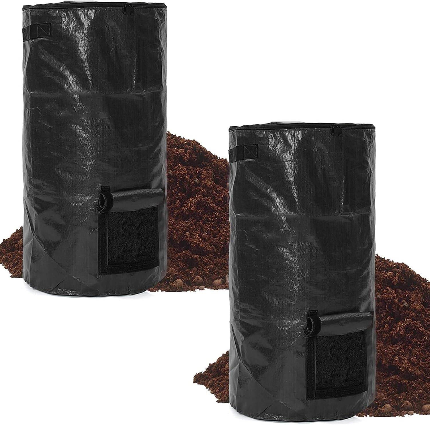 Bolsa de basura reutilizable para compost, bolsa de basura para jardín, contenedor grande de fertilizante, caja de colección de fertilizantes, 80