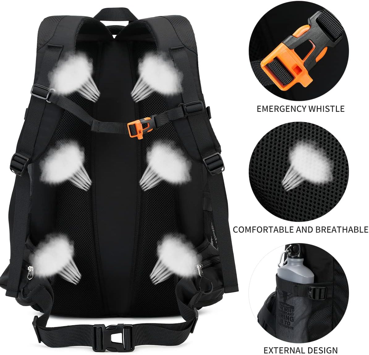 BOVIP Mochila de senderismo de 40 L, impermeable, ligera, para viajes, deportes, camping, para hombres y mujeres