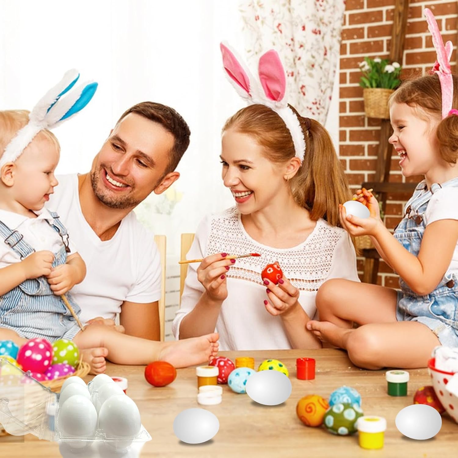6 huevos falsos de madera, huevos de Pascua de madera blanca, juego de comida de juego de simulación de cocina, juguetes de cocina para niños,
