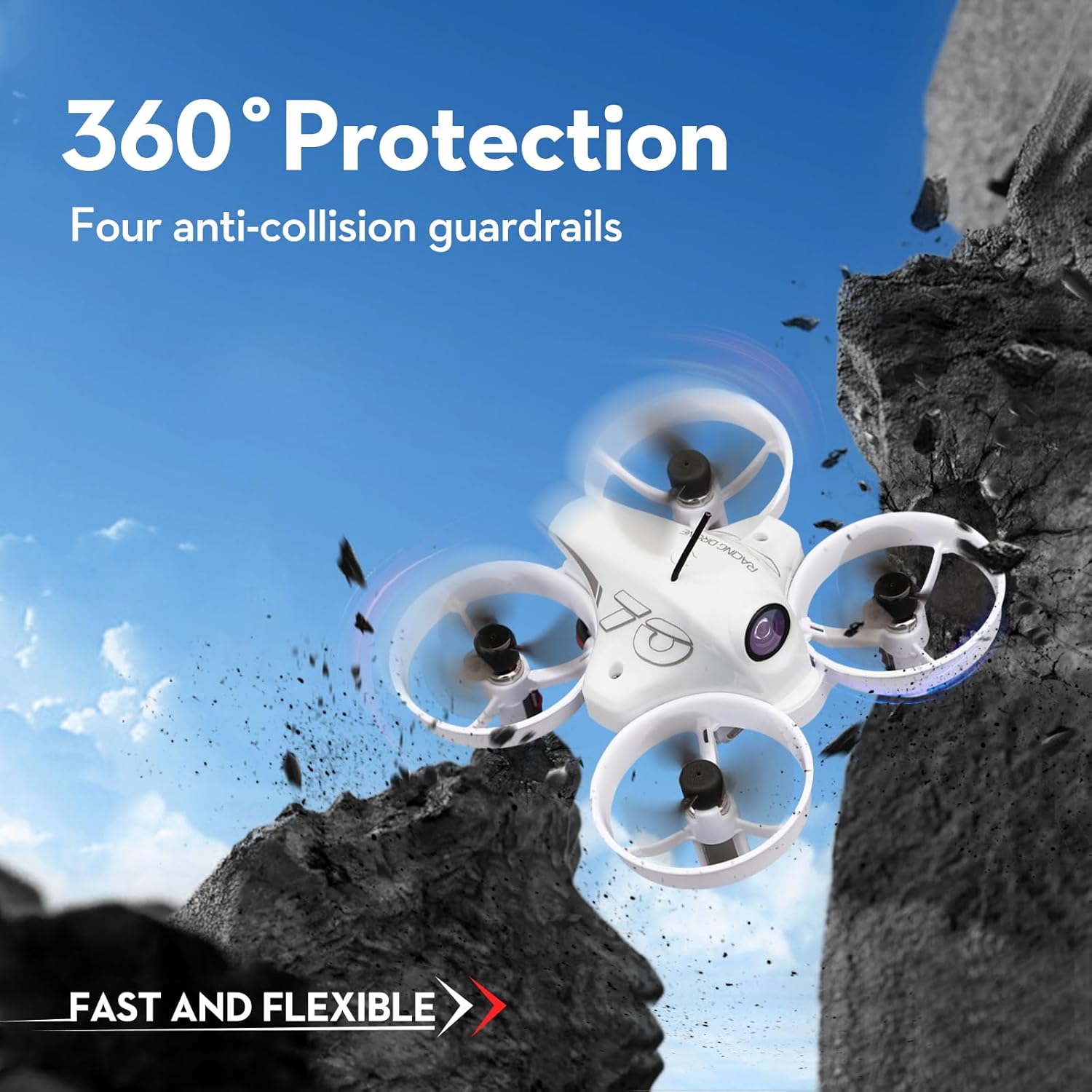 Buddy RC Mini FPV Drone Kit para principiantes, dron de visión en primera persona con gafas FPV adecuado para drones de práctica novatos, súper