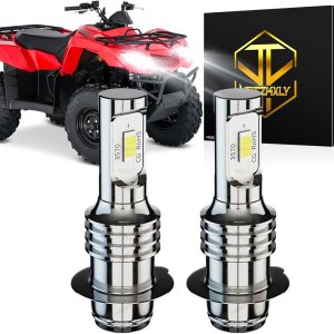 Bombillas LED P15D H6 H6M, compatibles con bombillas LED Polaris Outlaw 90 50 Sportsman 90 110 2007-2019 0453570, 6000 K, blanco, 300% de brillo, Bombillas LED P15D H6 H6M, compatibles con bombillas LED Polaris Outlaw 90 50 Sportsman 90 110 2007-2019 0453570, 6000 K, blanco, 300% de brillo,