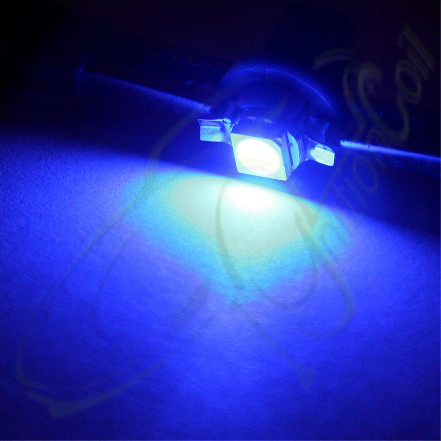 cciyu 20x B8.5D 1SMD 5050 coche azul LED instrumento indicador luz C5W lado interior bombilla