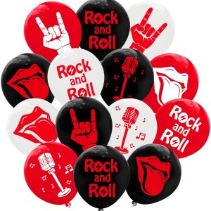 60 globos de látex Rock and Roll para decoración de fiesta de los años 80 y 90, suministros de fiesta de músico, guitarra, rap, cumpleaños, baby 60 globos de látex Rock and Roll para decoración de fiesta de los años 80 y 90, suministros de fiesta de músico, guitarra, rap, cumpleaños, baby