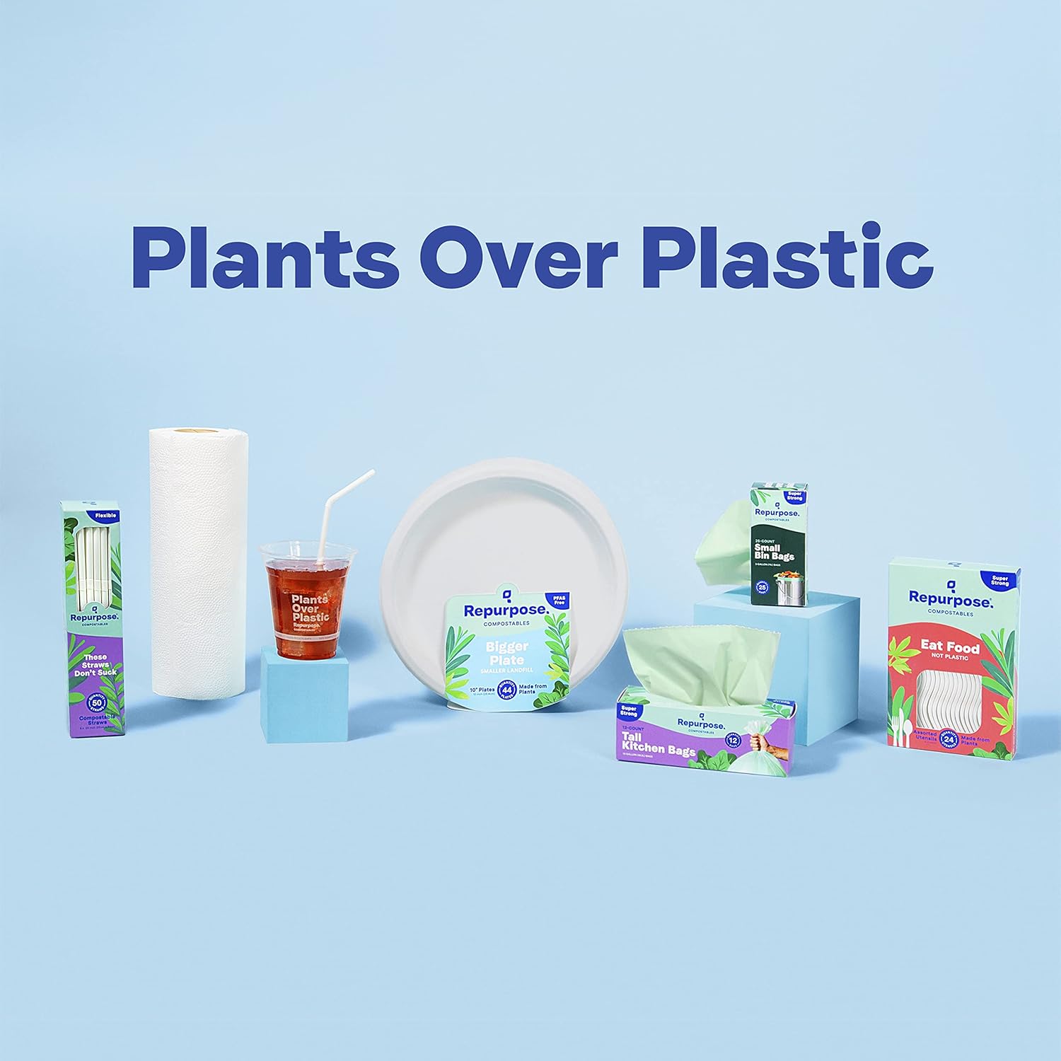 Utensilios surtidos de reutilización, cubiertos desechables, 24 unidades, 1 paquete, 8 tenedores compostables, 8 cucharas compostables, 8 cuchillos
