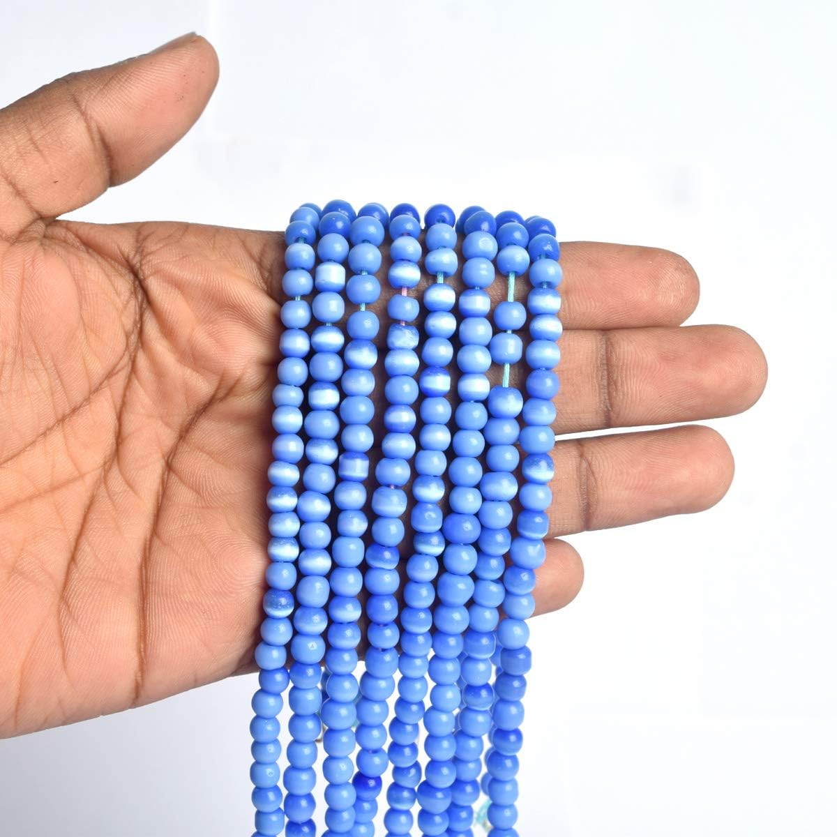Hilo completo de turquesa azul natural aprox. 80.00 quilates de cuentas redondas hebra azul turquesa, Gema, turquesa (Hue Enhanced Turquoise)