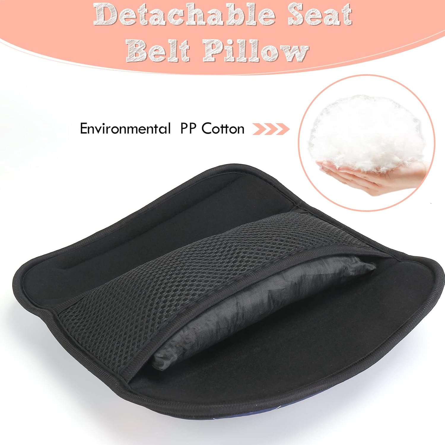 Ajustador de cinturón de seguridad y cojín de cinturón de seguridad para niños, ajustador de cinturón de seguridad y almohada, funda de cinturón de
