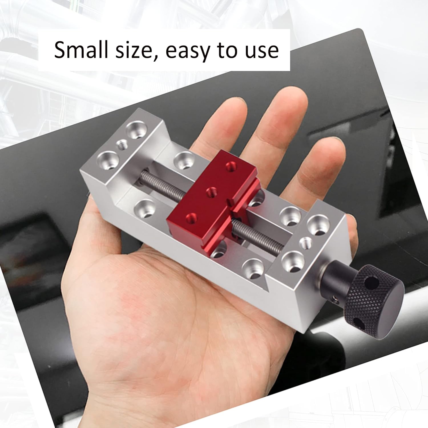 RATTMMOTOR Mejora de la abrazadera de tornillo de banco del router CNC, máquina grabadora DIY de alta precisión abrazadera de sujeción mini tornillo