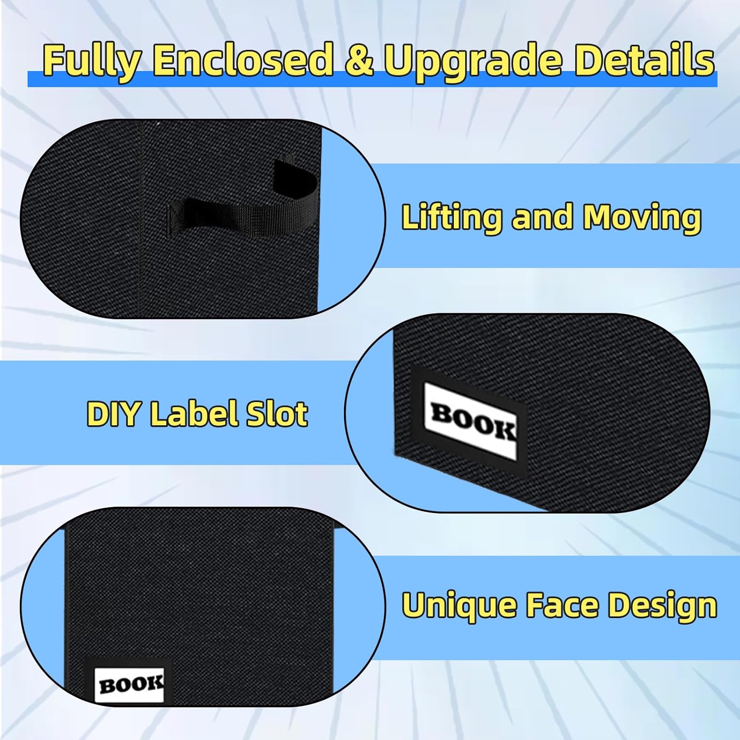 Paquete de 3 cajas de almacenamiento de cómics, organizador protector de cómics de colección, 11.8 x 9.8 x 7.8 pulgadas, plegable con capacidad para