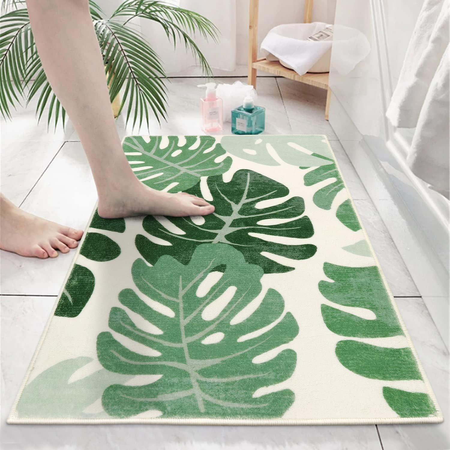 HAOCOO Tapetes de baño para baño, de 18 x 25 pulgadas, suave, antideslizante, lavable a máquina, alfombra pequeña para puerta, decoración de