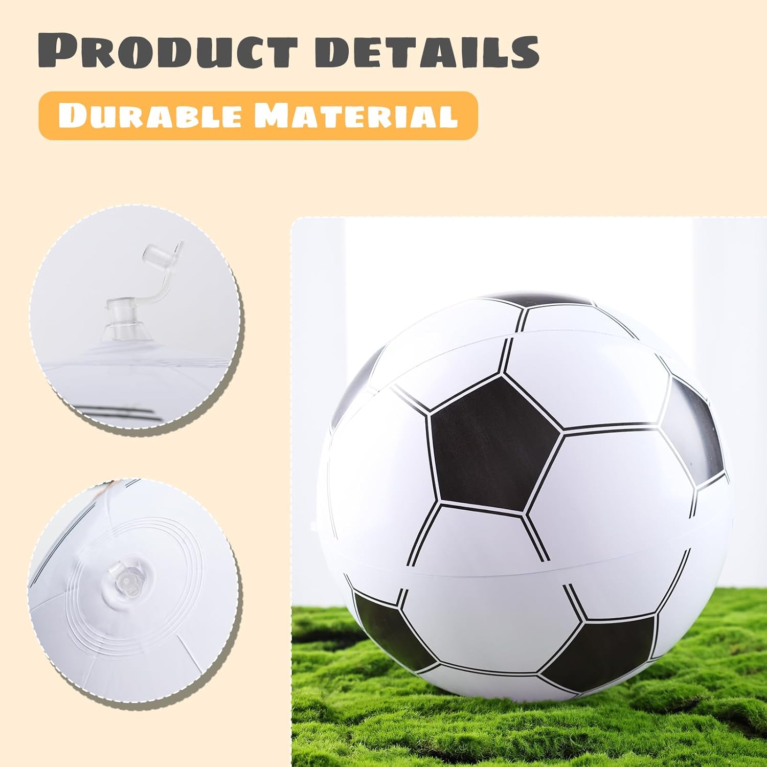 Shindel 8 bolas inflables, pelota de fútbol inflable de 12 pulgadas para niños, pelotas de playa para verano, piscina, juego de playa