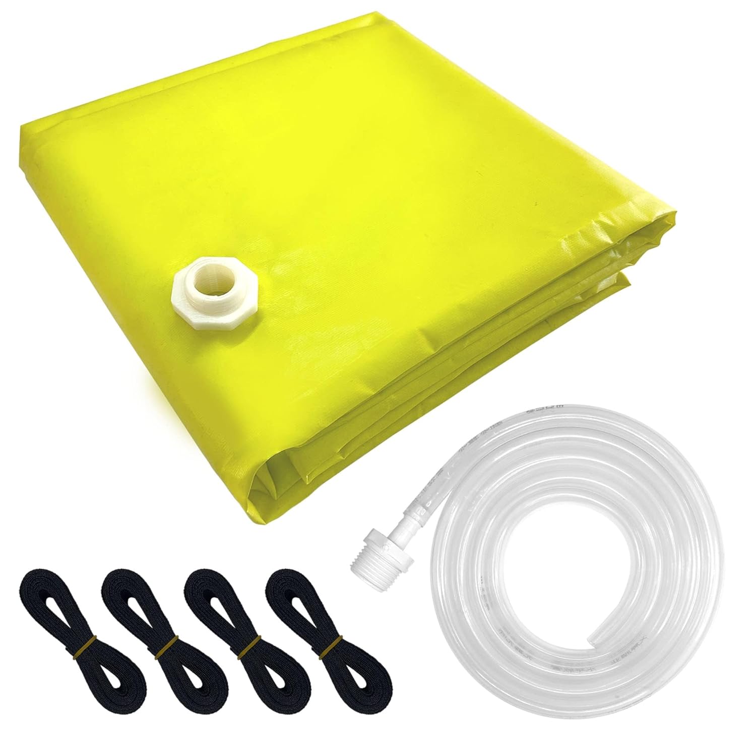 Lona de drenaje de 7 x 7 pies, resistente para techo, desviador de fugas de techo, kit de lona desviadora de fugas de techo amarillo (7 x 7 pies)