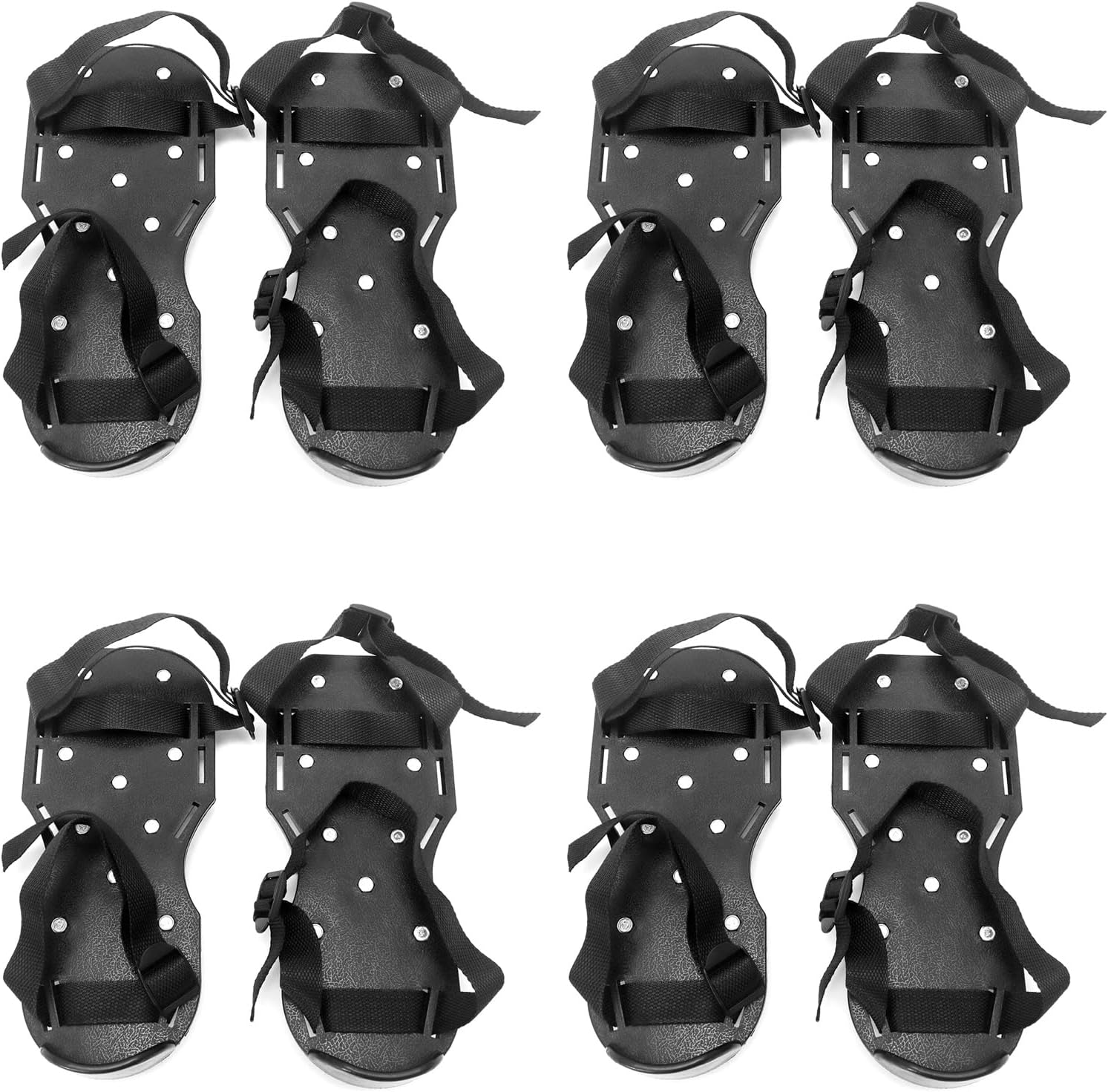 QWORK Zapatos Gunite con pinchos cortos de 34 pulgadas, perfectos para pisos epoxi, superposiciones, instalación de cubierta, color verde (par)