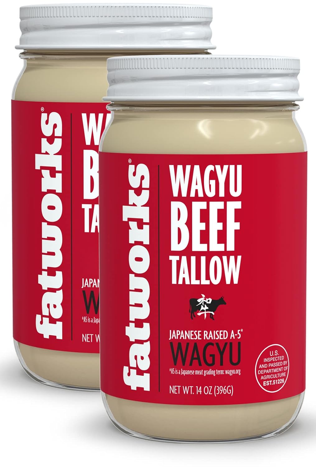 Fatworks Sebo Wagyu japonés A5 100% puro, sabor Ultimate Brisket, certificado A5 Wagyu, KETO, PALEO, CARNIVORE, apto para WHOLE30, no hidrogenado,