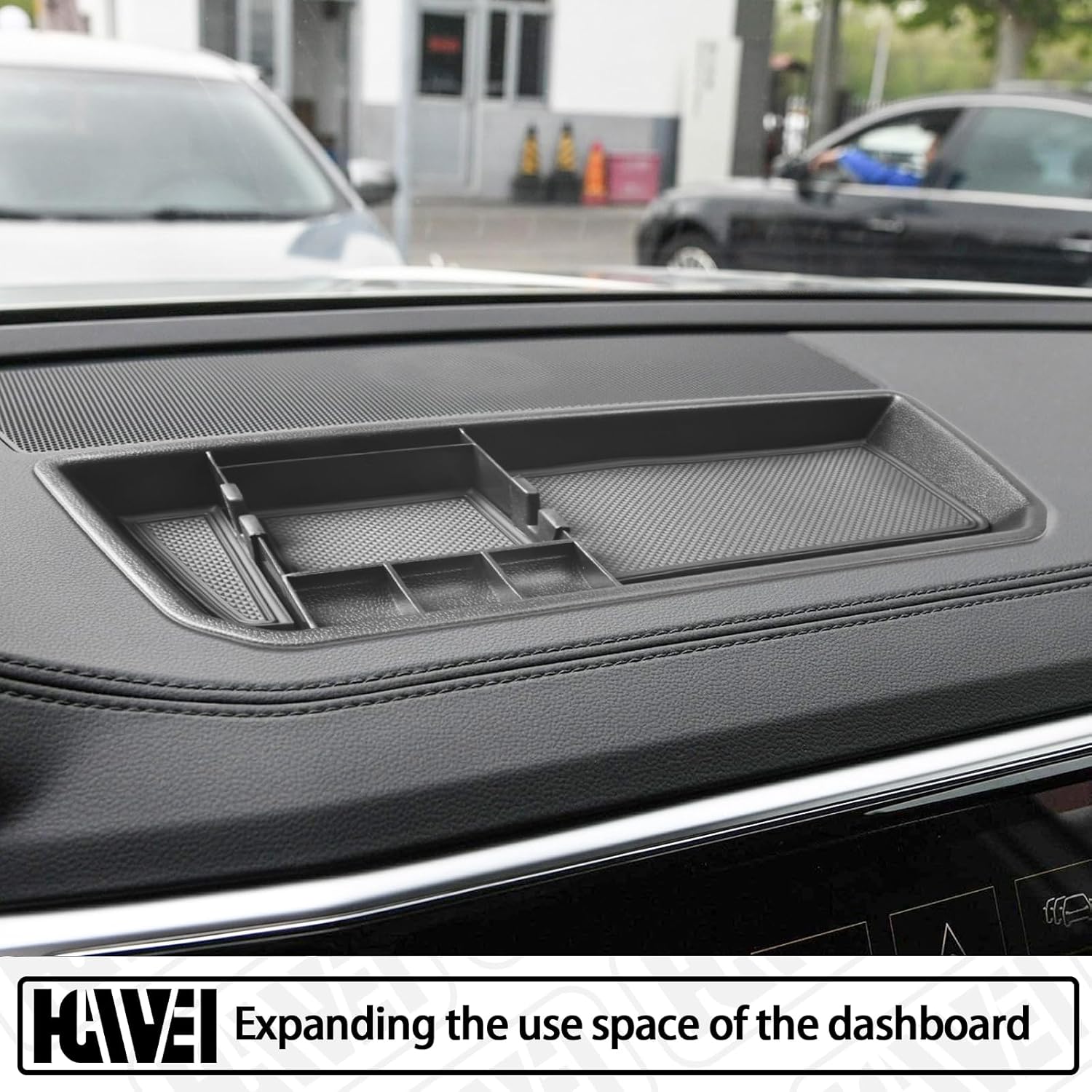 Organizador de tablero compatible con VW Atlas y Cross Sport 2018 2019 2020 2021 2022 2023, soporte de montaje para bandeja de tablero de consola,