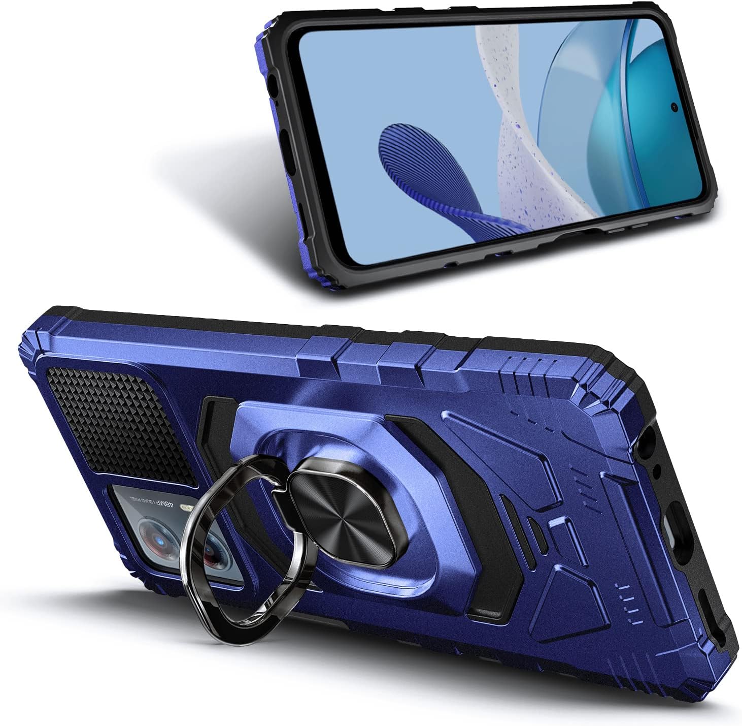 WDHD Funda compatible con Motorola Moto G 5G (2023) con protector de pantalla de vidrio templado (cobertura máxima), protección de cuerpo completo