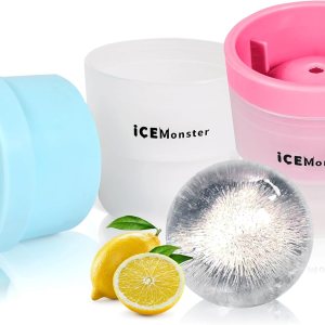 Molde de hielo esférico, molde para hielo para whisky, bola de hielo, cubo de hielo redondo, molde para cubo de hielo grande Bourbon, apilable, de Molde de hielo esférico, molde para hielo para whisky, bola de hielo, cubo de hielo redondo, molde para cubo de hielo grande Bourbon, apilable, de