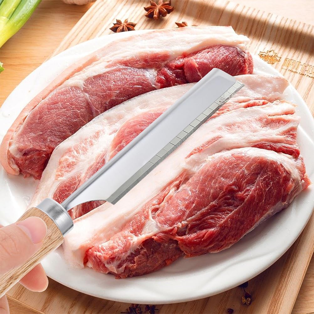 SHERCHPRY 3 unids raspador de pelo de cerdo cocina cerdo afeitadora de pelo de acero inoxidable soportes manual de pelo de cerdo maquinilla de