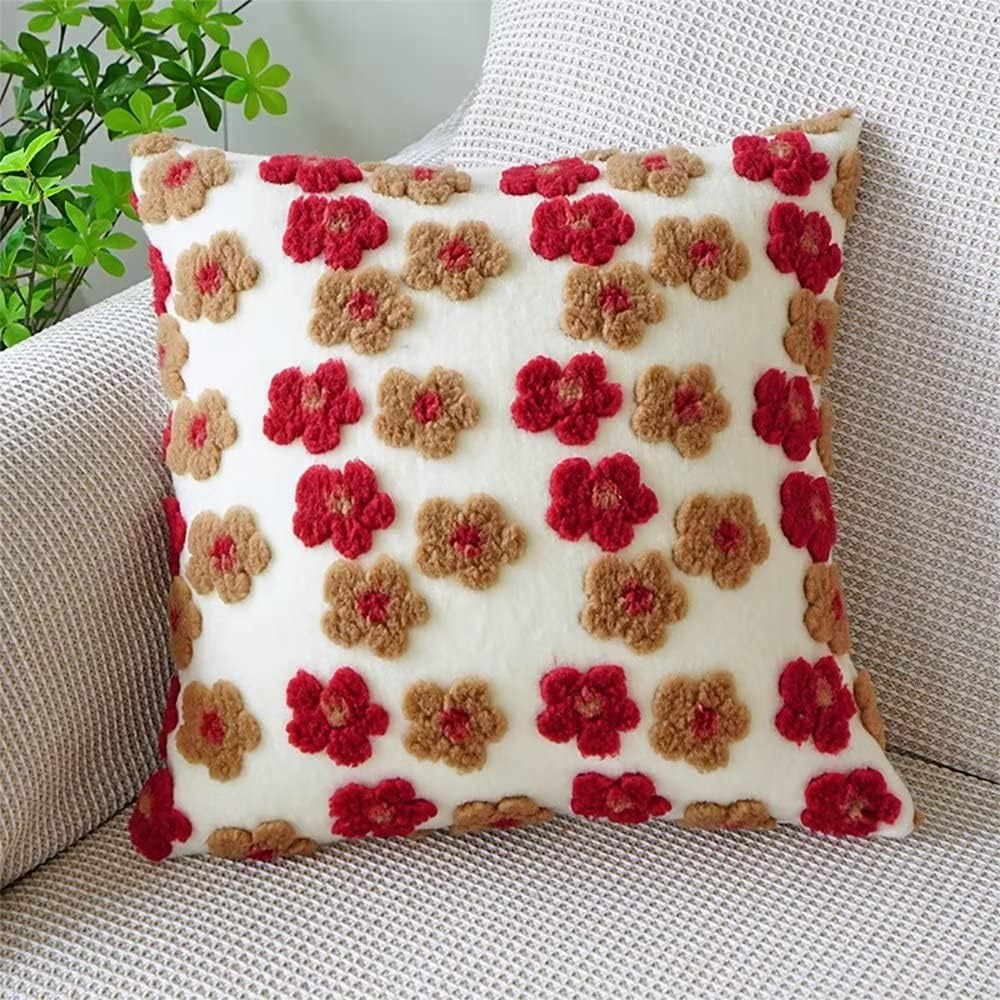 SKXKJian Paquete de 2 fundas de almohada decorativas de Navidad, suaves y esponjosas para dormitorio, de 18 x 18 pulgadas, de piel sintética, con