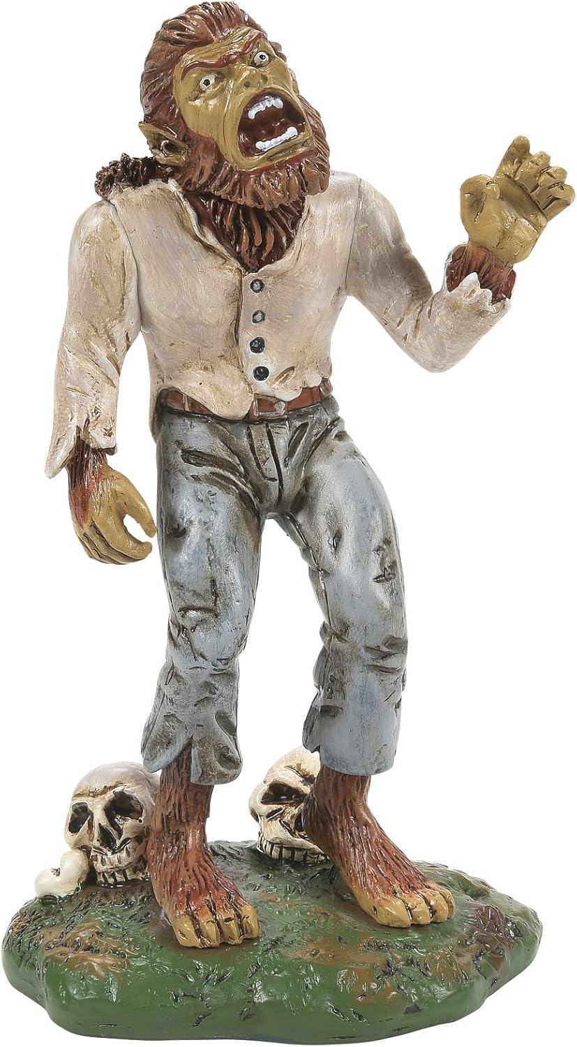 Department 56 Village Collection Accessories – Figura de Halloween Wolfman’s Howl, 3.7 pulgadas, multicolor