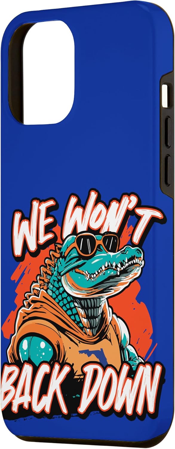 Funda para iPhone 13 Pro Max Retro We Won’t Back Down Azul y Naranja Gator