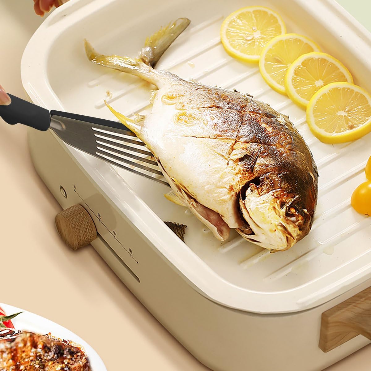 2 espátulas de pescado, espátula ranurada para peces, espátulas de silicona para utensilios de cocina antiadherentes, espátula ranurada resistente