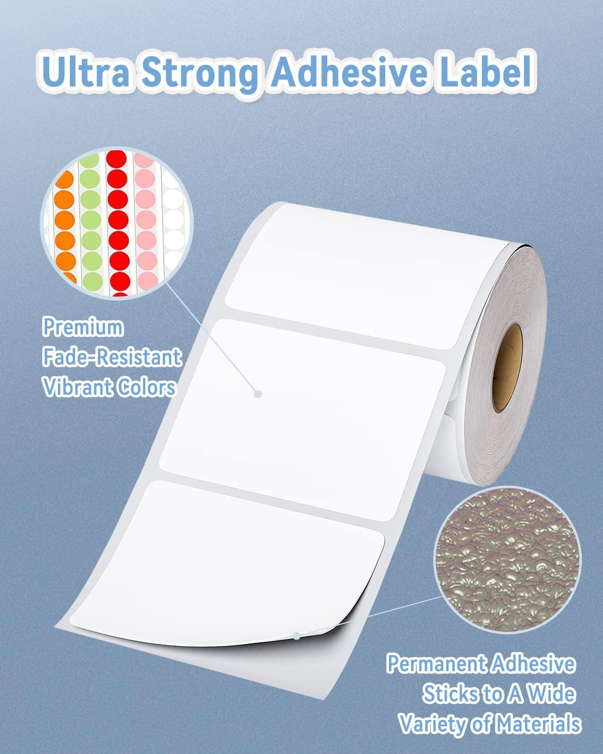 Phomemo 4″x3″ Thermal Labels Roll for Small Business Supplies – Commercial Grade Logo Stickers for Business Customized – Waterproof Shipping Labels