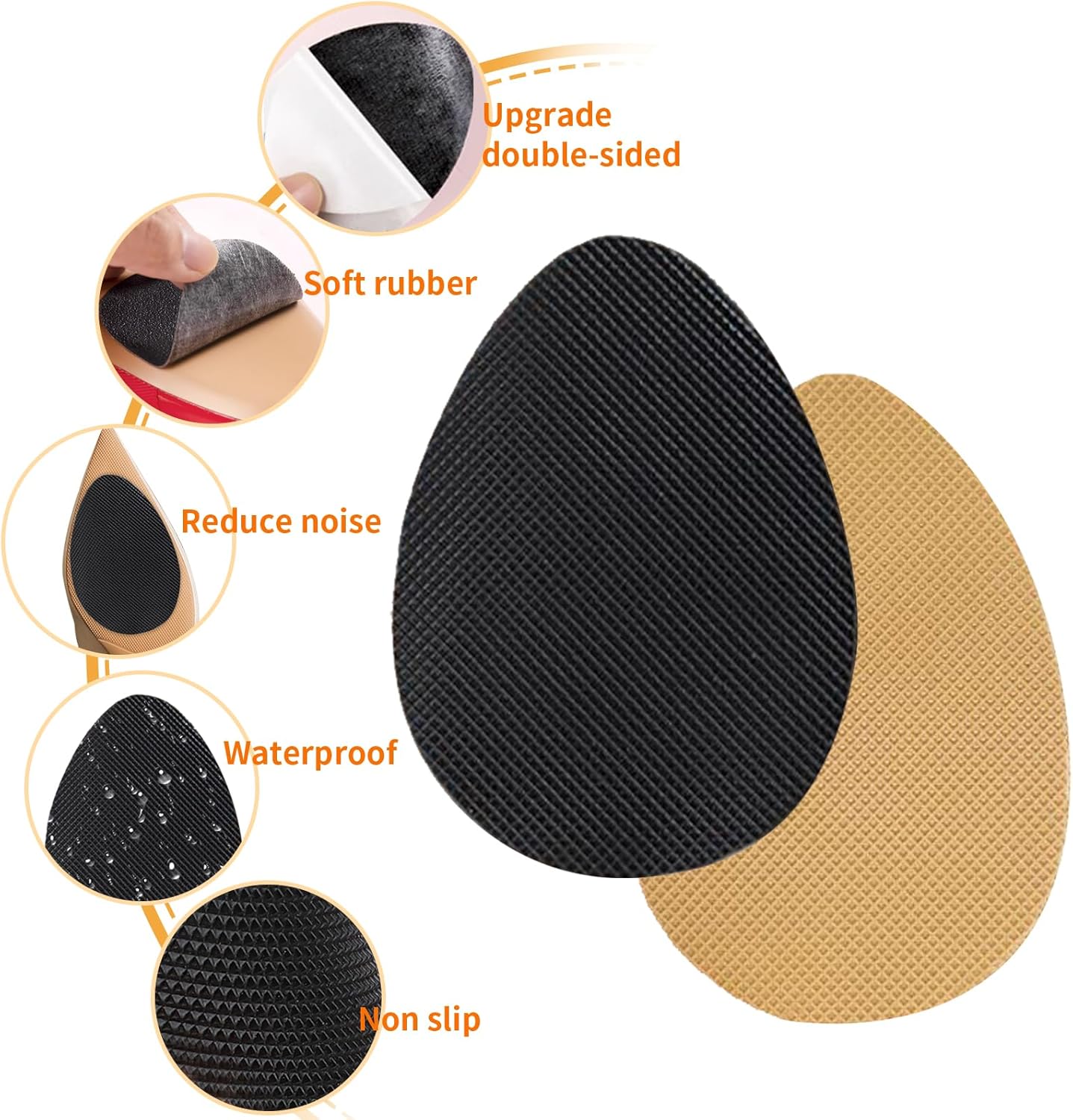Empuñaduras para zapatos en la parte inferior de los zapatos, almohadillas antideslizantes autoadhesivas, gominolas de silicona para zapatos
