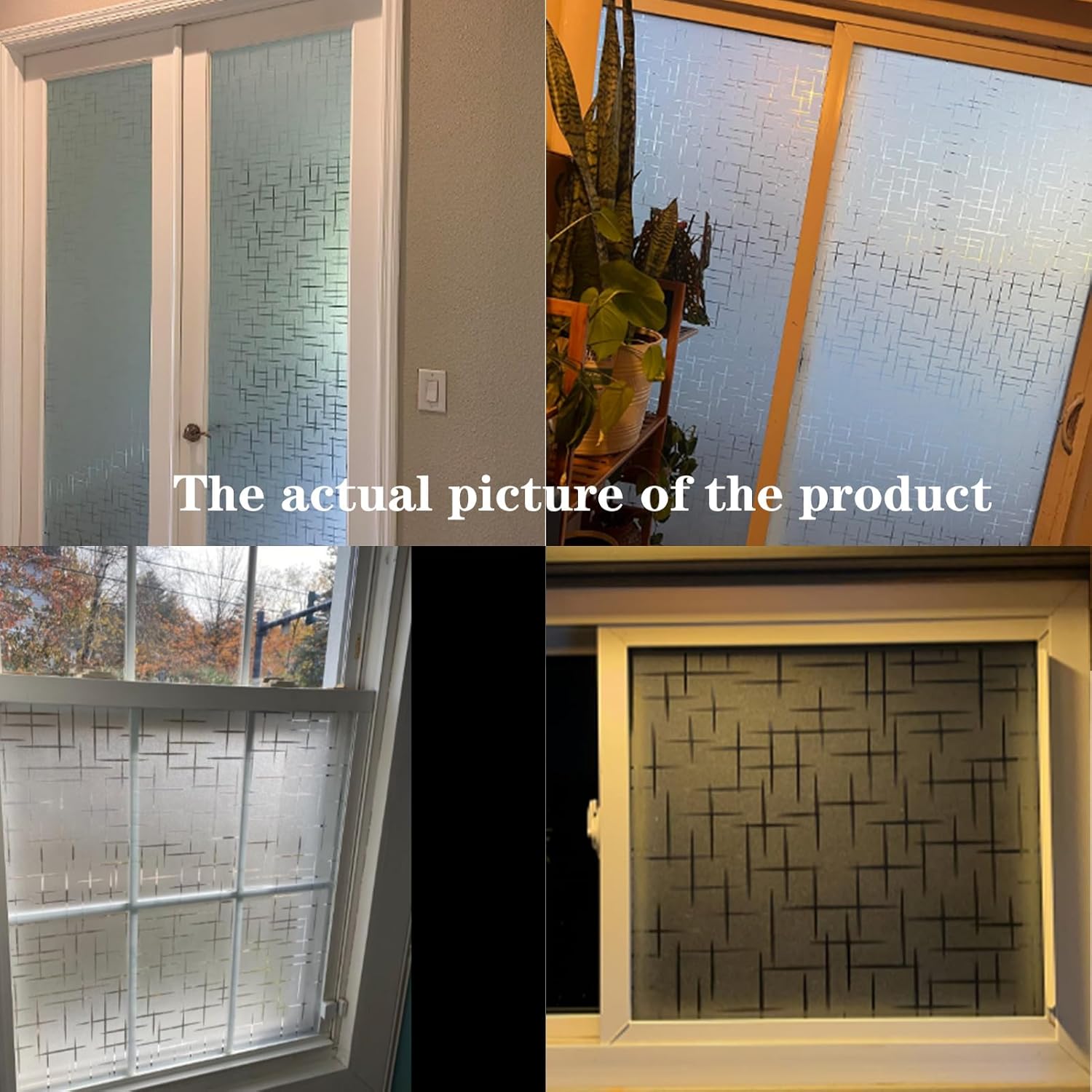 Película de privacidad para ventana, calcomanía decorativa extraíble de vidrio, vinilo 3D con bloqueo solar y UV, calcomanías para ventanas de