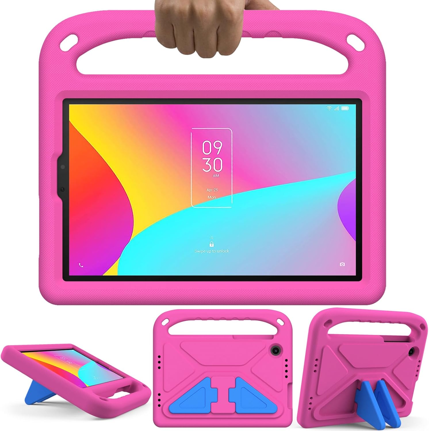 Funda para niños para tablet TCL Tab 8 LE 2023, ligera, a prueba de golpes, con asa para TCL Tab 8 LE (9137W)  TCL Tab 8 WiFi (9132X) (rosa)