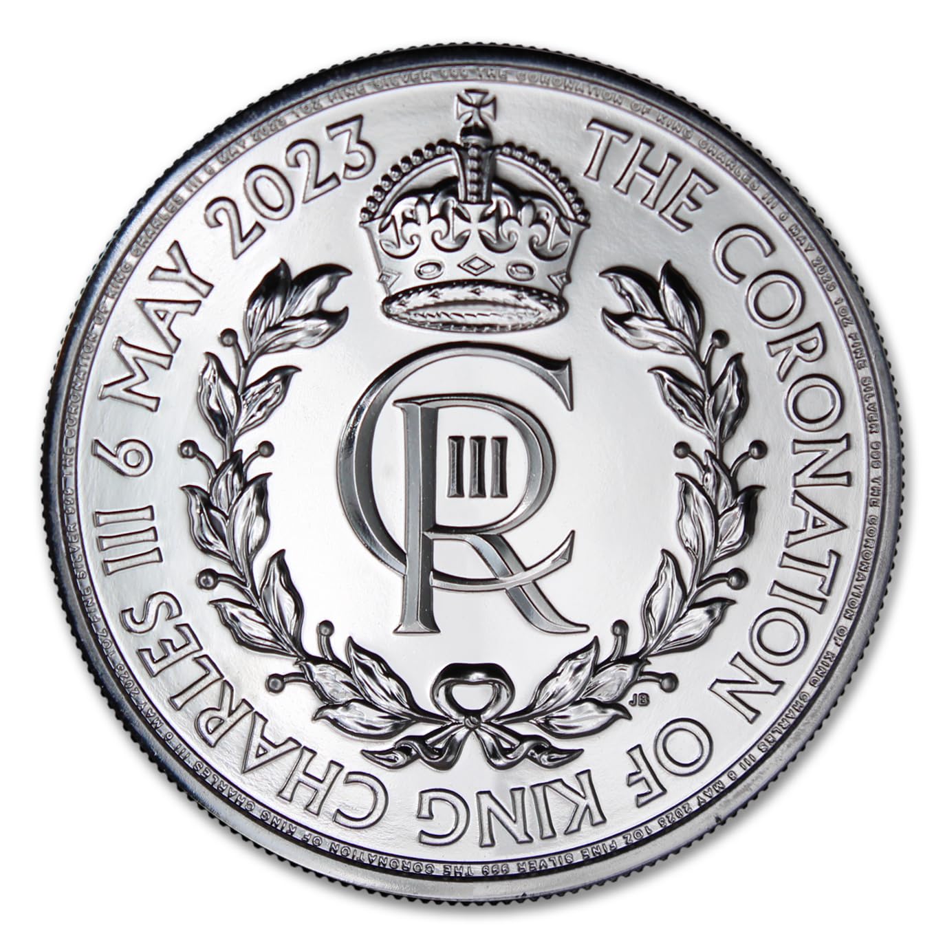 2023 1 oz British Silver Royal Cypher Coronation of King Charles III Coin by the Royal Mint Brilliant Uncirculated with Certificate of Authenticity