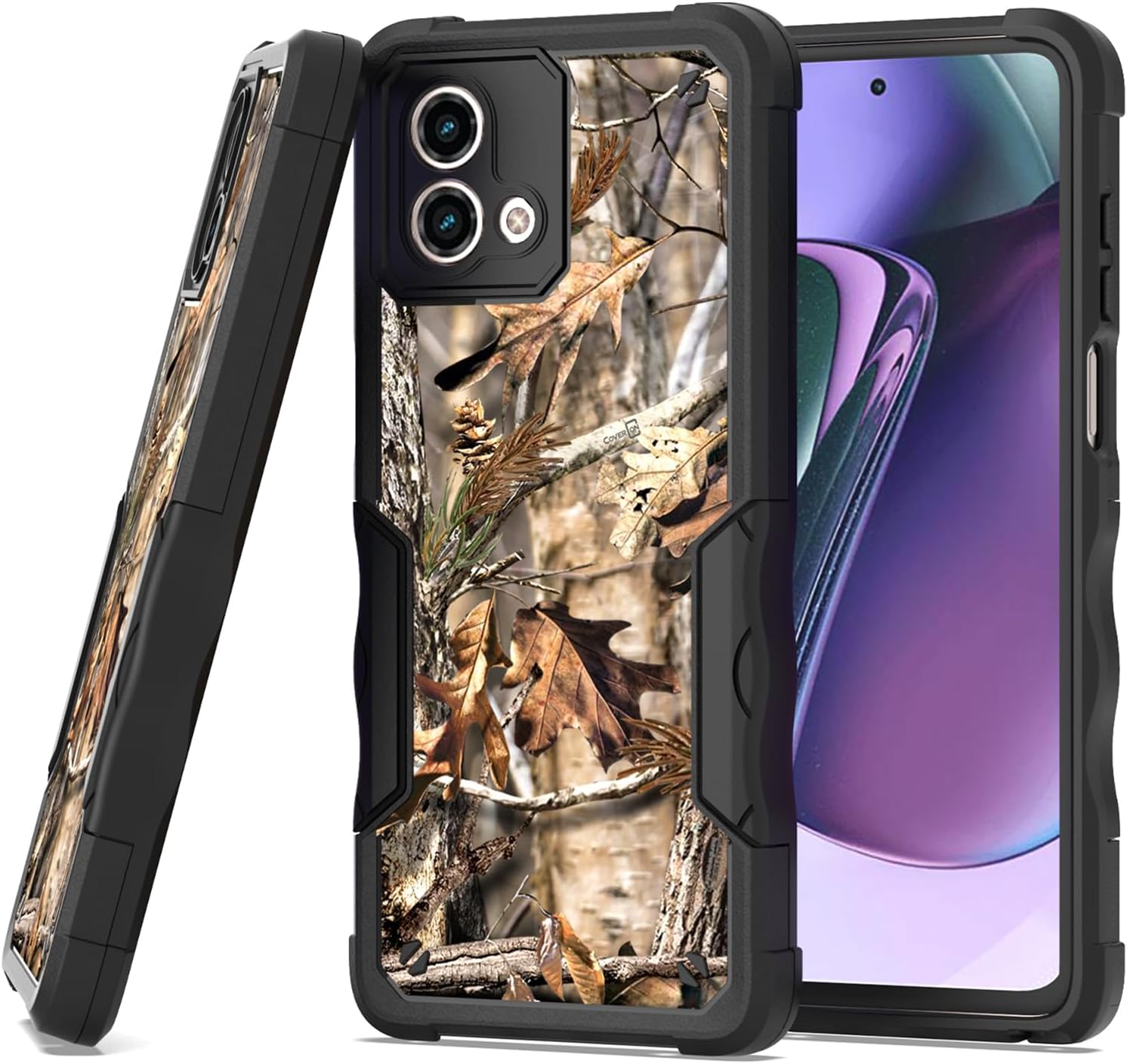 CoverON Funda resistente diseñada para Motorola Moto G Stylus 5G 2023, resistente grado militar A de plástico duro híbrido de goma TPU con agarre de