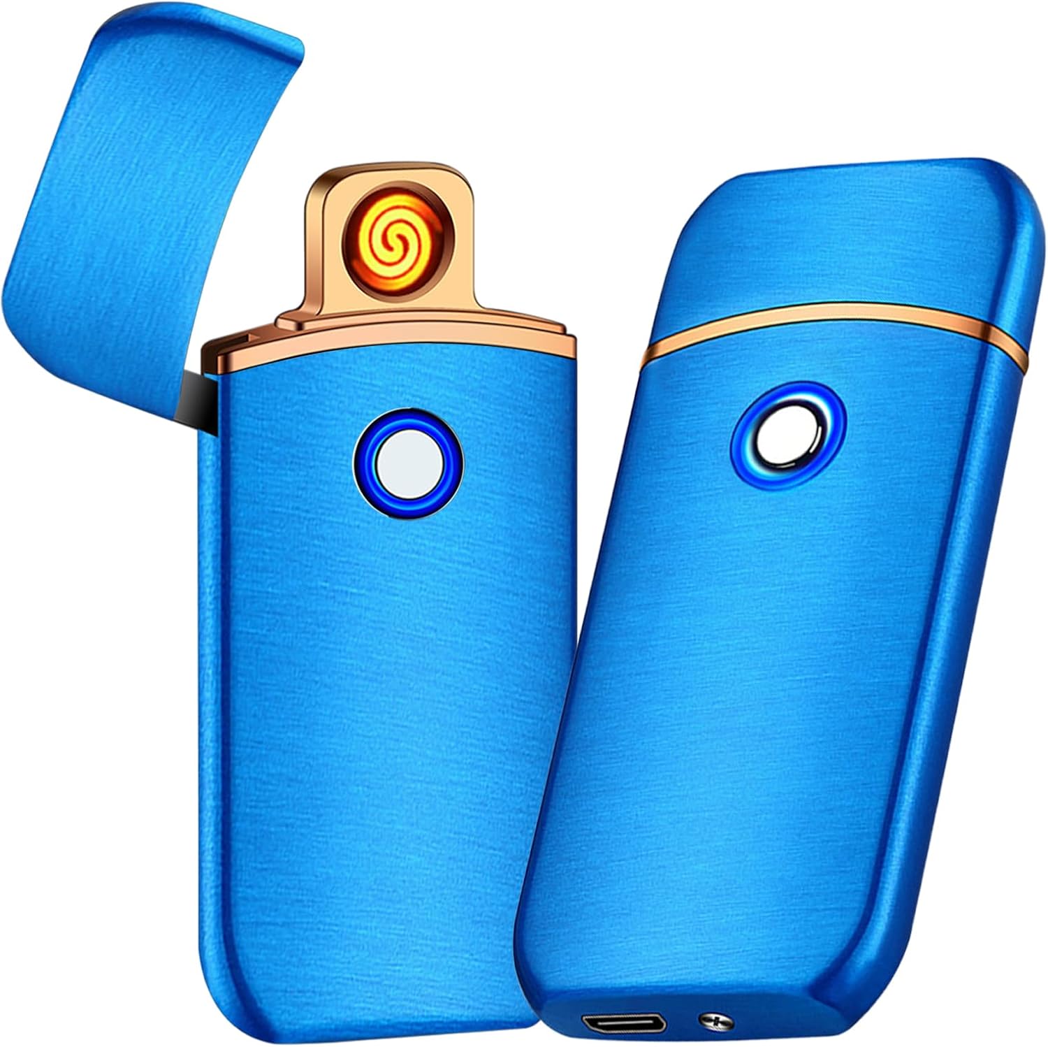 Encendedor electrónico, encendedor eléctrico, encendedor inteligente recargable por USB, encendedores geniales, encendido de doble cara, resistente