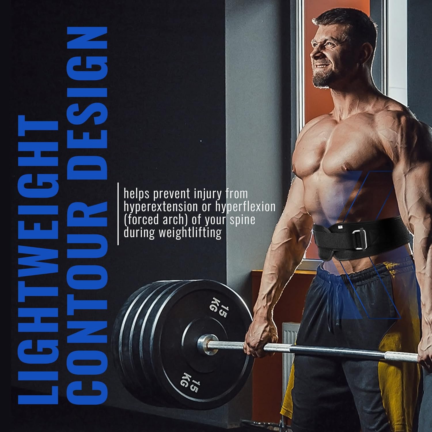 Cinturón de levantamiento de pesas para hombres y mujeres, 6 pulgadas, culturismo y fitness, soporte de espalda para entrenamiento cruzado,