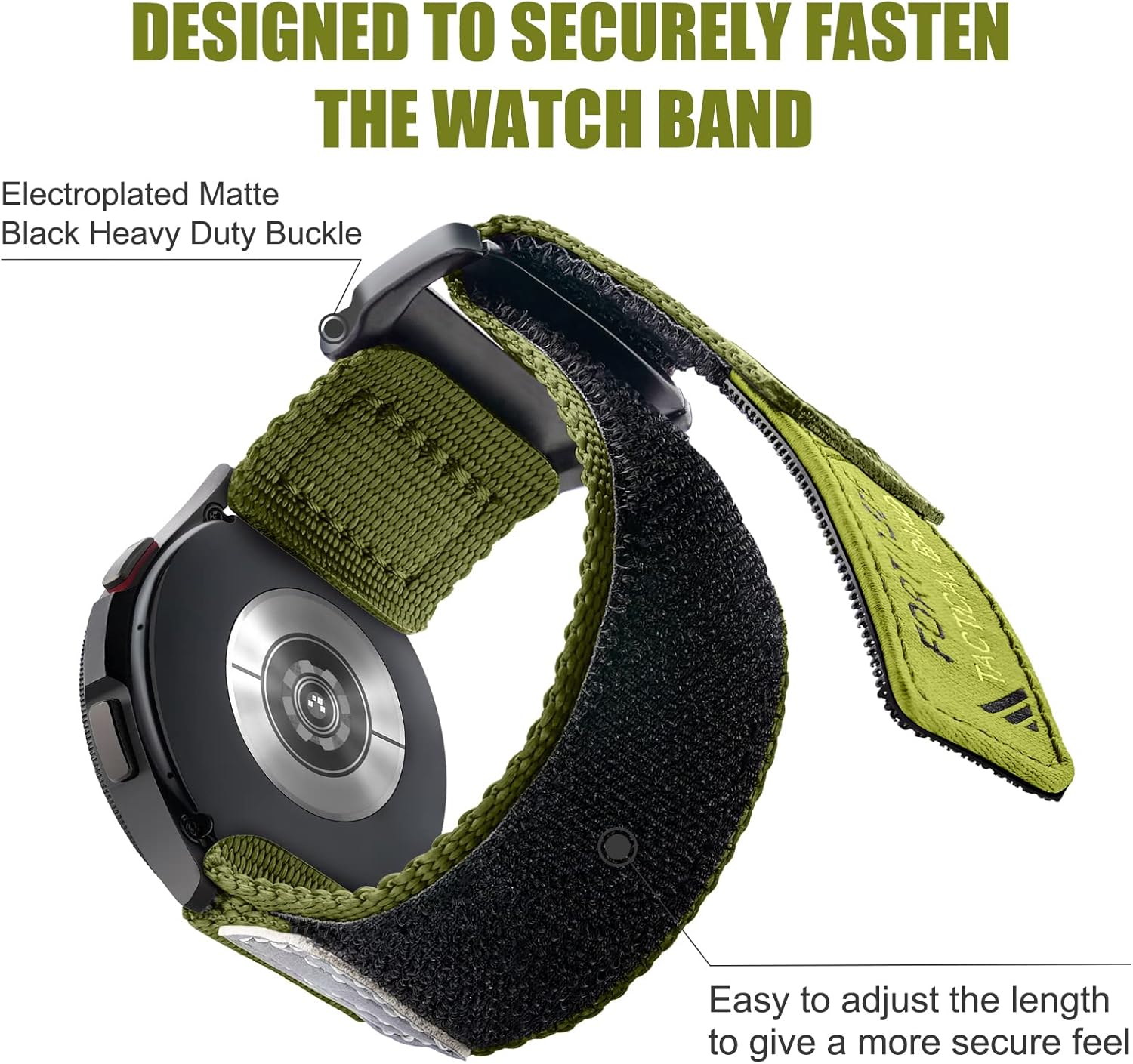 Ritche Correa de reloj deportiva resistente de nailon de liberación rápida de 0.78 pulgadas para hombre, compatible con Samsung Galaxy Watch