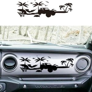 Zxiaochun Dashboard Decal Glove Box Beach Scenery Vinyl Sticker for Wrangler JL JLU Gladiator JT(Matte Black) Zxiaochun Dashboard Decal Glove Box Beach Scenery Vinyl Sticker for Wrangler JL JLU Gladiator JT(Matte Black)