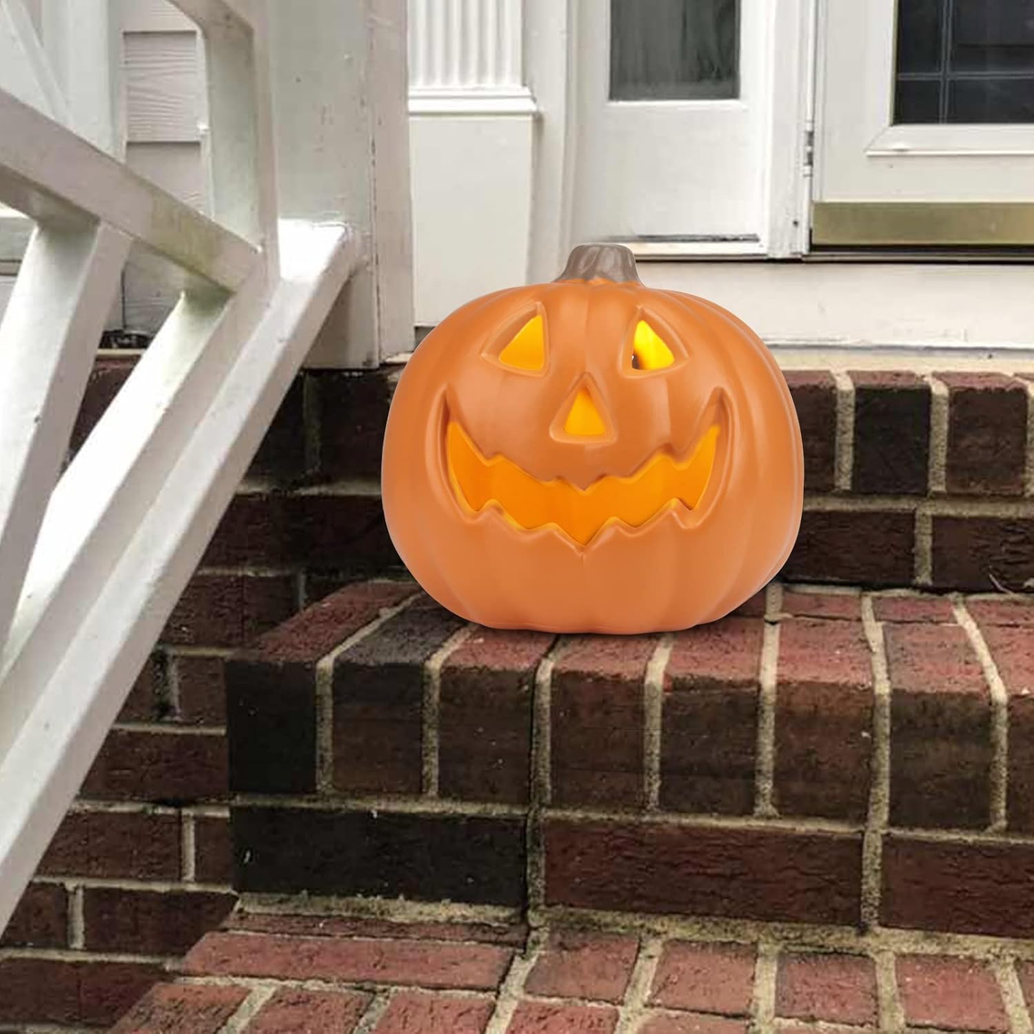 Linterna de calabaza preiluminada para festividades, decoraciones de Halloween, linterna de calabaza de Halloween, linterna de Jack O’, gran para